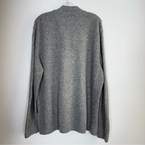 Barbour Mens Tisbury Half Quarter Zip Sweater XXL Grey Heather Wool Silk Classic